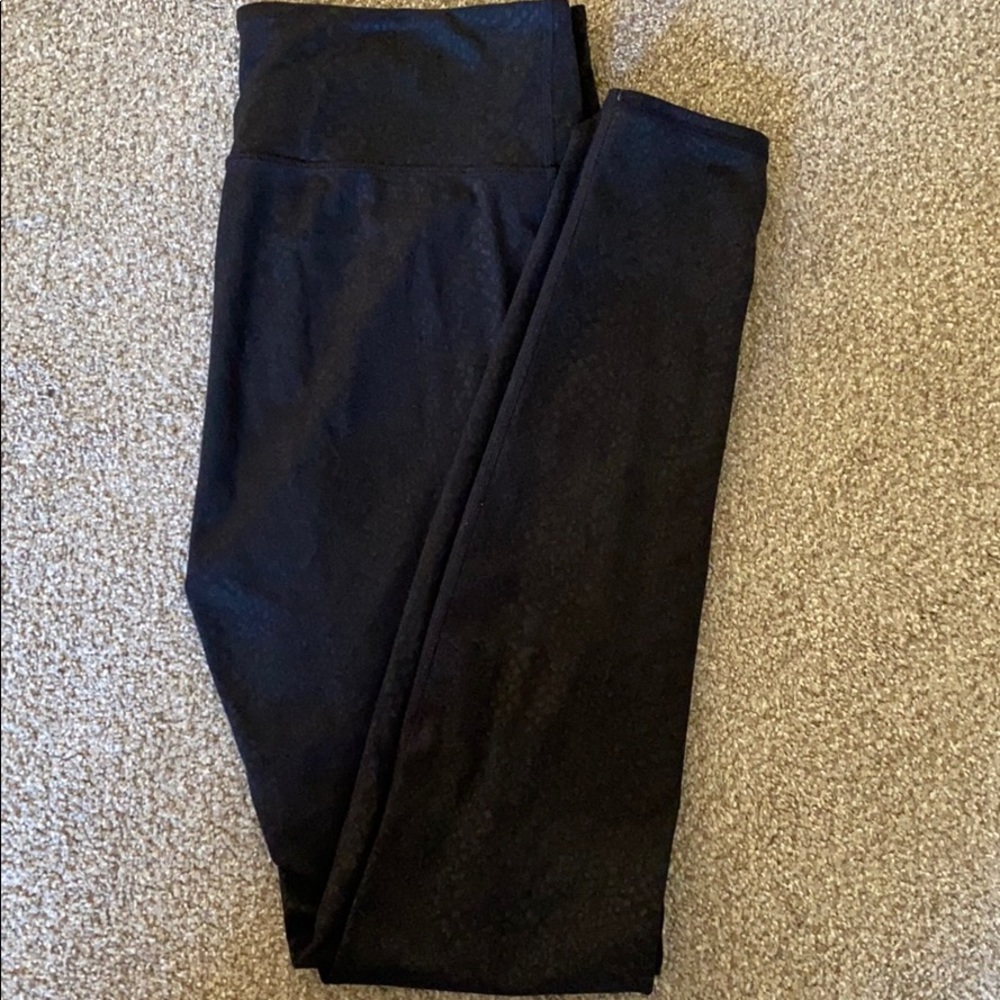 Black Snakeskin Print Leggings